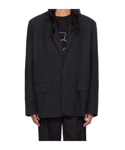We11 Done Single-breasted Blazer In Black