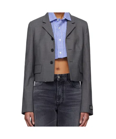 WE11 DONE SINGLE BREASTED CROPPED BLAZER