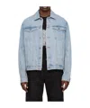 We11 Done Single-breasted Denim Jacket In Blue