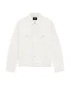 We11 Done Single-breasted Denim Jacket In White