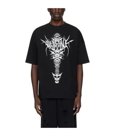We11 Done Skull Pattern T-shirt In Black