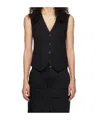 We11 Done Black Single-breasted Vest In Black