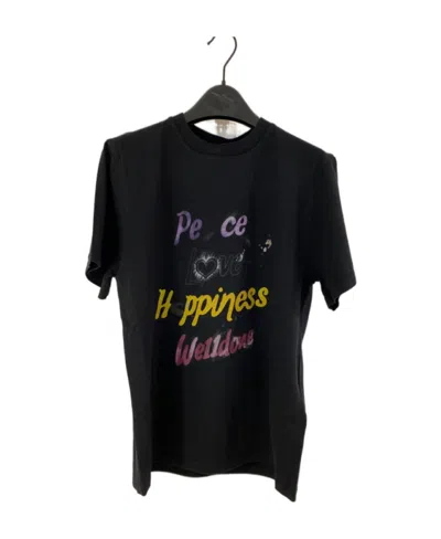 We11 Done Slogan-print Cotton T-shirt In Black
