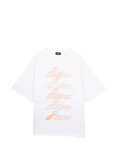 We11 Done Spark Logo T-shirt In White