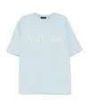 We11 Done Sparkle-logo T-shirt In Blue