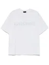 We11 Done T-shirt Mit Glitter-logo In Weiss