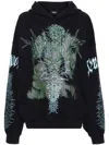 WE11 DONE SPIKE-PRINT COTTON HOODIE - WOMEN'S - COTTON