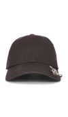 We11 Done Spike Rose Cap In Black