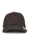 We11 Done Spike Rose Cap In Black