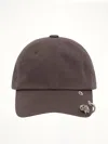 We11 Done Spike Rose Cap In Black