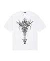 We11 Done Spine Skull Pattern T-shirt In White
