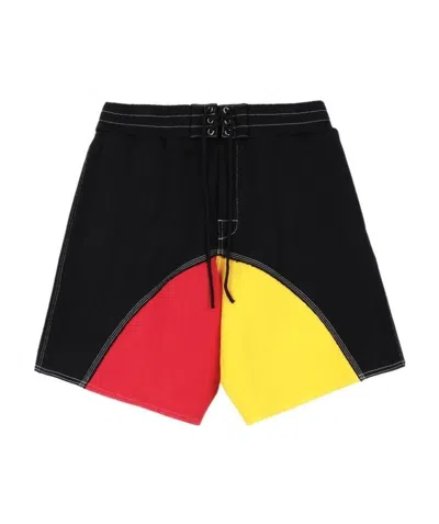 We11 Done Spliced Shorts In Black