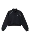 We11 Done High Collar Sweatshirt Ribbed Cuffs In Blue