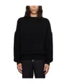 We11 Done Black Square Patch Sweater In Black