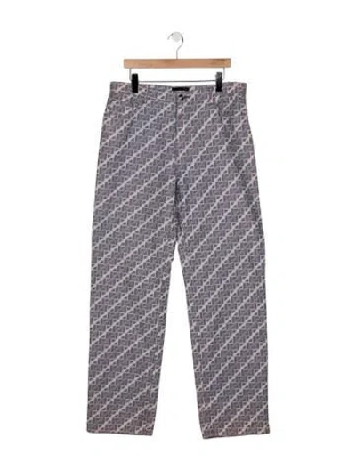 Pre-owned We11 Done Straight-leg Jeans In Purple