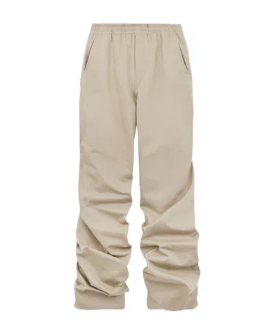 We11 Done Strap Pleated Casual Pants In Nude