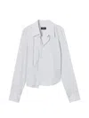 We11 Done Striped Collared Shirt In White