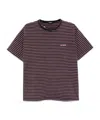 We11 Done Striped T-shirt In Purple