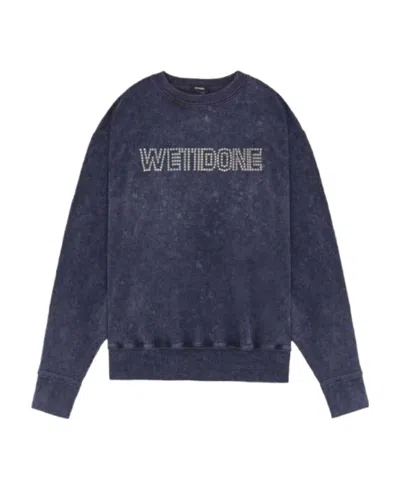 We11 Done Stud-embellishment Long-sleeve Sweatshirt In Black