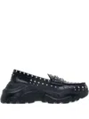 We11 Done Studded Platform Loafers In Black