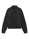 We11 Done Studded Zip Jacket In Black