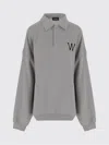We11 Done Gray Pearl Logo Polo In Gray