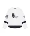 We11 Done T-shirt With Round Neck And Long Sleeves In White