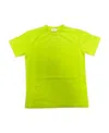 We11 Done T-shirt With Round Neck And Short Sleeves In Yellow