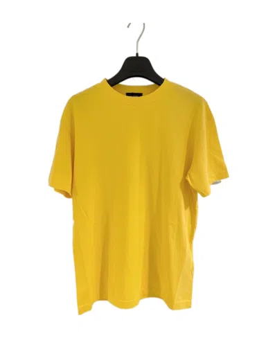 We11 Done T-shirt With Round Neck And Short Sleeves In Yellow