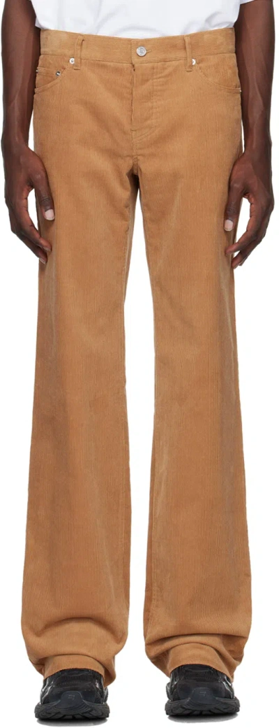 We11 Done Tan Low-rise Trousers In Camel