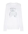We11 Done Teddy Bear Cotton Sweatshirt In White
