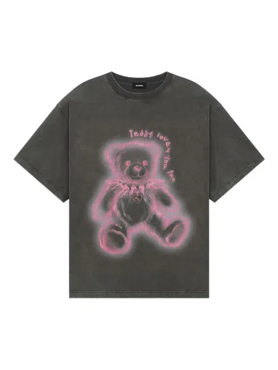 We11 Done Teddy-graphic T-shirt In Gray