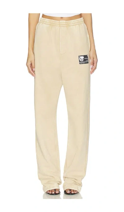 We11 Done Teddy Id Jersey Pant In Neutral