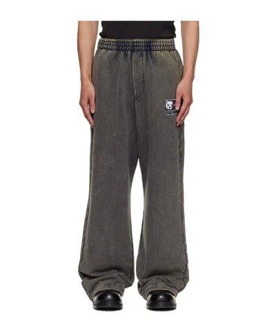 We11 Done Teddy Id Jersey Sweatpants In Gray