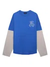 We11 Done Teddy-print Long-sleeve Top In Blue