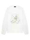 We11 Done Teddy-print Long-sleeve Top In White