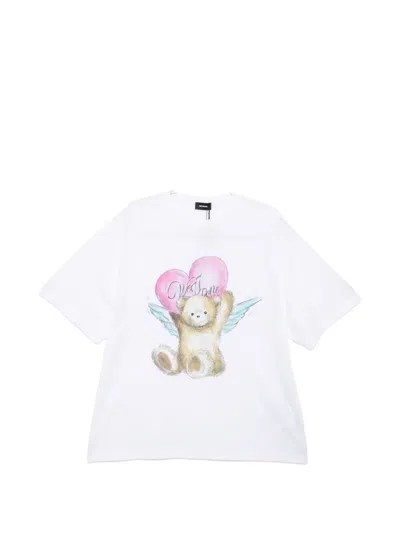 We11 Done Teddy-print T-shirt In White