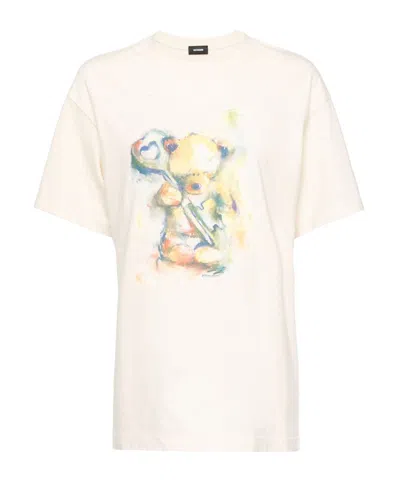 We11 Done Teddy Printed T-shirt In White