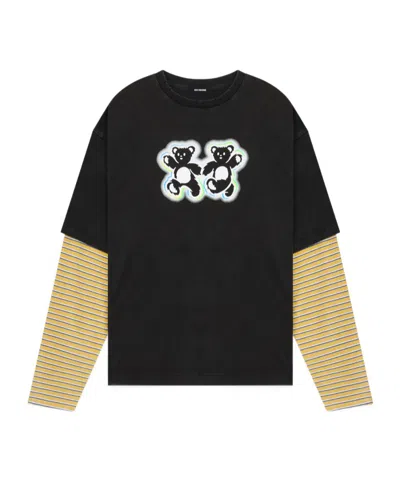 WE11 DONE TEDDY-TWINS LAYERED T-SHIRT