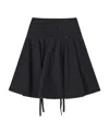 We11 Done Tied-waist A-line Skirt In Black