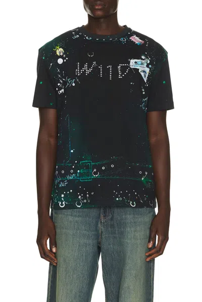 WE11 DONE TROMPE-L'OEIL PIERCED T-SHIRT
