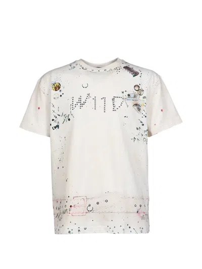 WE11 DONE TROMPE-L'OEIL PIERCED T-SHIRT