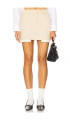 We11 Done Tuck-detail Mini Skirt In Neutral