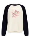 We11 Done Two-tone Design Sweater In White