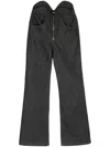 We11 Done Uneven Thigh-rise Wide-leg Jeans In Blue