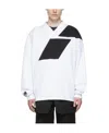 We11 Done V-collar Color Long-sleeved T-shirt In White