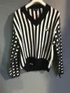 We11 Done V-collar Matching Color Sweater In Black