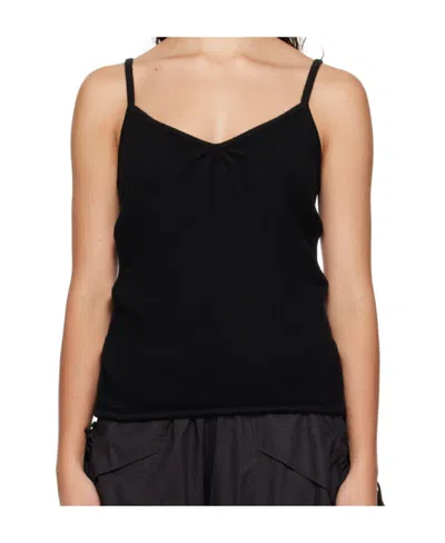We11 Done V-collar Pleated Sling In Black