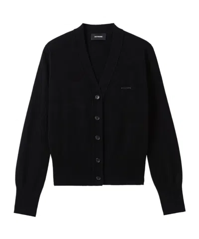 WE11 DONE V-NECK CARDIGAN
