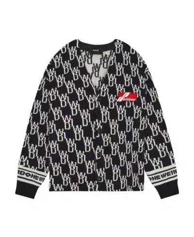 We11 Done V-neck Cardigan In Black
